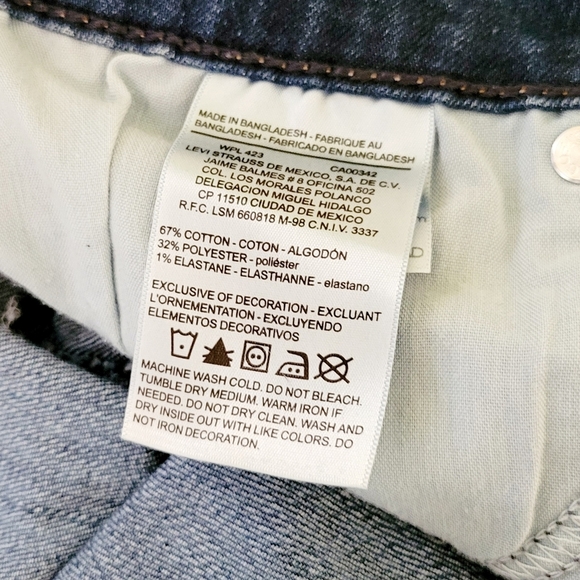 Levi's Signature Womens High Rise Slim Cropped Fit Stretch Denim Jeans Size 27 - Picture 16 of 16